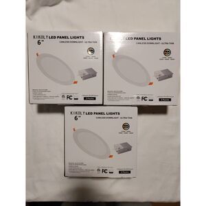 Amico 6 Pack 6 Inch 5CCT Ultra-Thin LED Recessed Ceiling Light with Junction Box